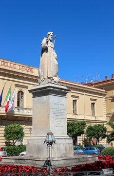 Statue of Sant'Antonino Abbate in Piazza Sant'Antonino, Sorrento, Italy
