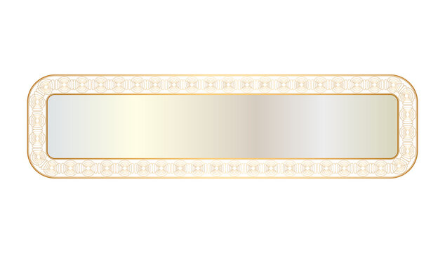 Luxury white golden set arabic islamic banner title frame text box in transparent background