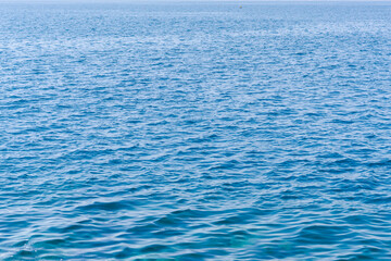Obraz premium Blue Sea Water Ripple Texture Surface Background Closeup Mediterranean
