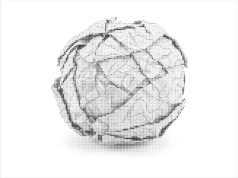 Abstract geometric sphere halftone dot pattern vector