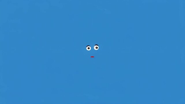 White spinning loading icons on a blue background with black bars
