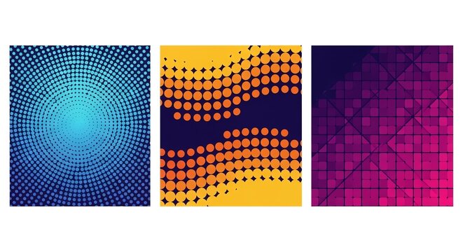 Abstract geometric halftone and pixel design