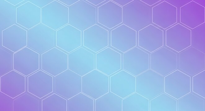 Seamless pattern of blue and purple hexagon