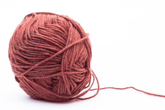 A ball of acrylic yarn for crocheting and knitting
