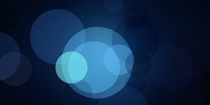 Blue circles pattern on dark background with grainy texture for digital art wallpaper.