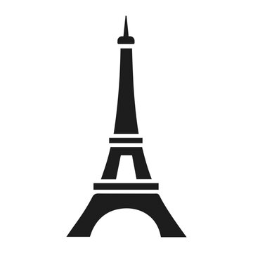 Famous landmark silhouette representing a tour the fance vacation
