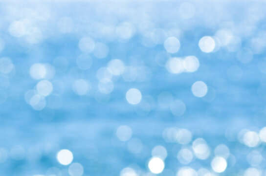 Lights on sea background. Waves.