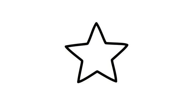 Simple Black Star Icon Symbol.