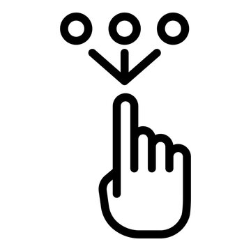 index finger and optional icon