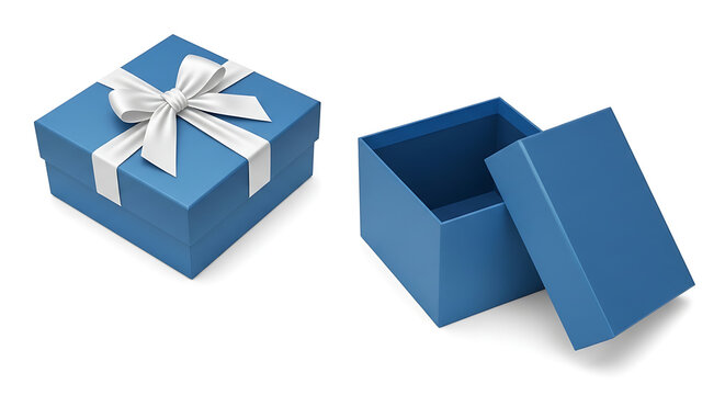 Open gift box with globe inside