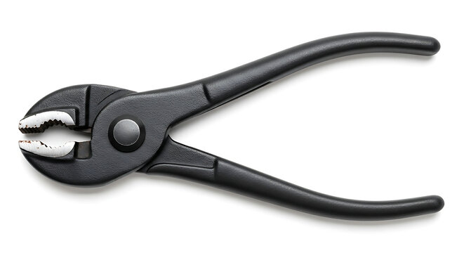 Rubber grip pliers holding metal wire