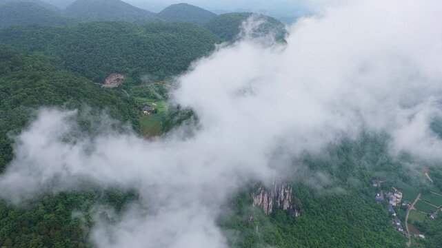 Summer scenery of Huanghe Maple Forest and Yunding Scenic Area, Enshi, Hubei, China