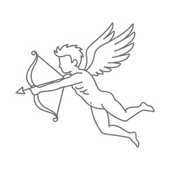 Fototapeta premium Cupid with bow and arrow