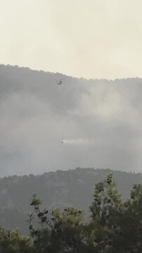 Helicopter firefighting mission