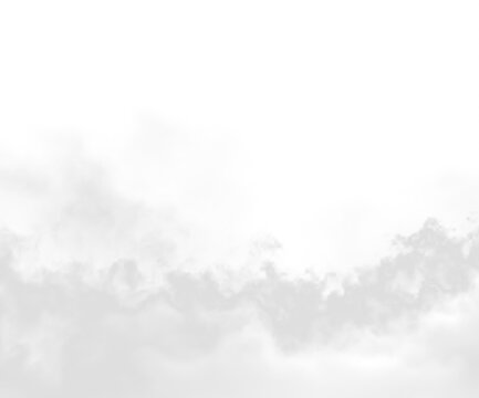 Realistic white smoke or fog cloud in PNG with drifting white steam layers. This transparent png overlay image gives atmospheric cinematic effects for nature and fantasy projects background light sky
