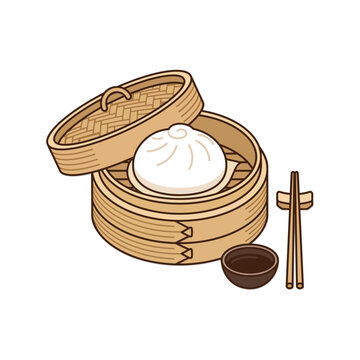 Minimalist Vector Illustration of Bapao