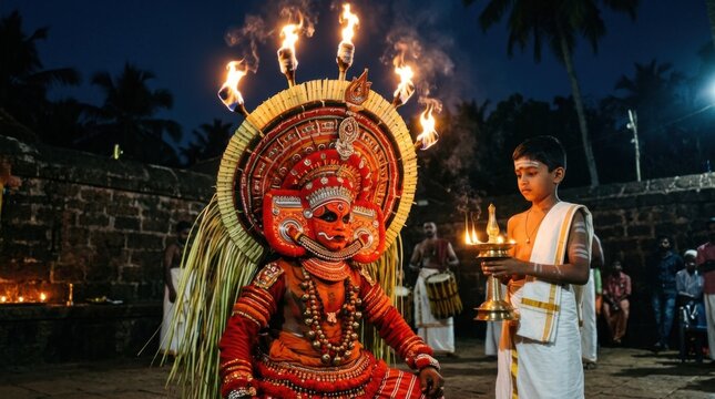 Traditional Theyyam Performer