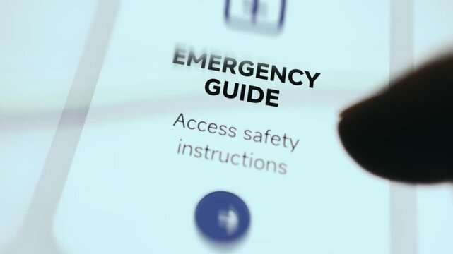 Emergency Guide Menu Icon for Accessing Safety Instructions