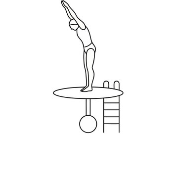 Diver on Diving Board