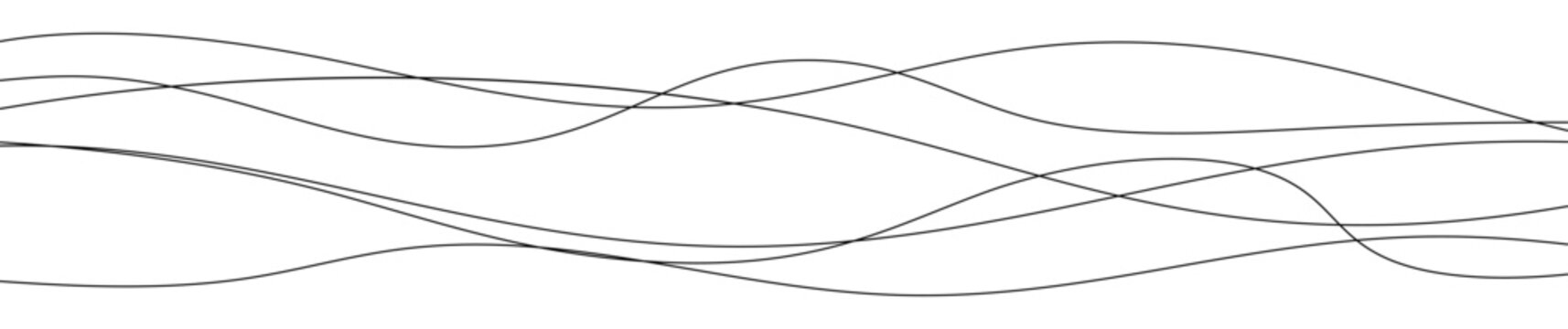 Thin curved wavy lines