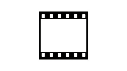 Fototapeta premium Black film strip icon on white background isolated on transparent background