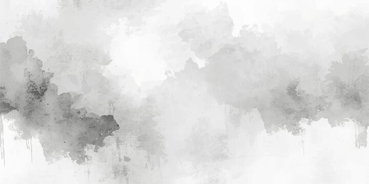 Abstract Black and White Grunge Sky with Smoke Clouds Fog Texture and Vintage Weather Background