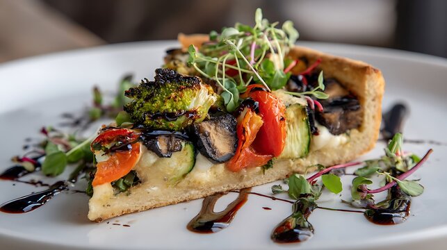 California pizza with plant-based cheese