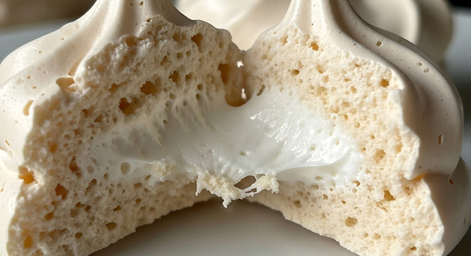 Airy Light Meringue Kiss Dry Crunchy Outside Soft Inside