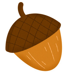 Acorn Clipart Isolated on Transparent Background © fitraknz 