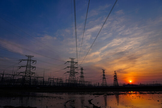 Transmission Tower High Voltage Tower Power Facilities