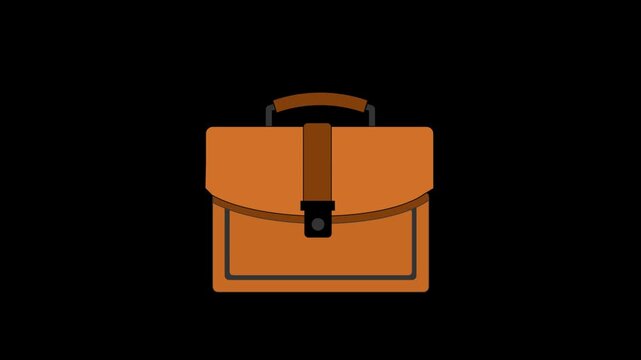 Animated Brown Briefcase Vector