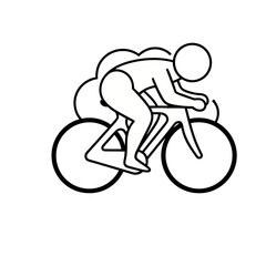 Obraz premium Cyclist riding a bicycle