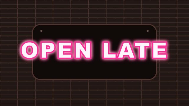Neon Sign Flicker Glow 4K Loop | Parameterized Retro Wordmark