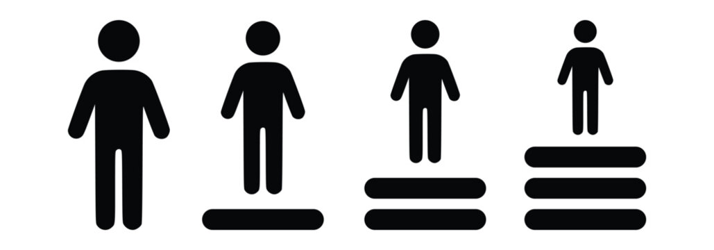 Human Population Growth and Size Comparison Icons Collection Infographic Vector