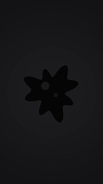 Generic Black Star Shape in Dark Background Slow Motion