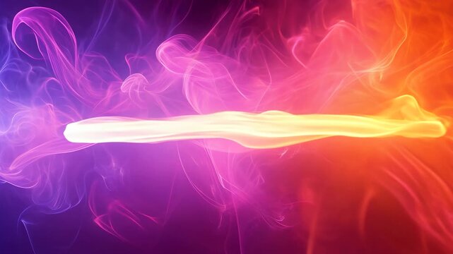 Color waves move smoothly in a flowing pattern on a dark background Generative AI