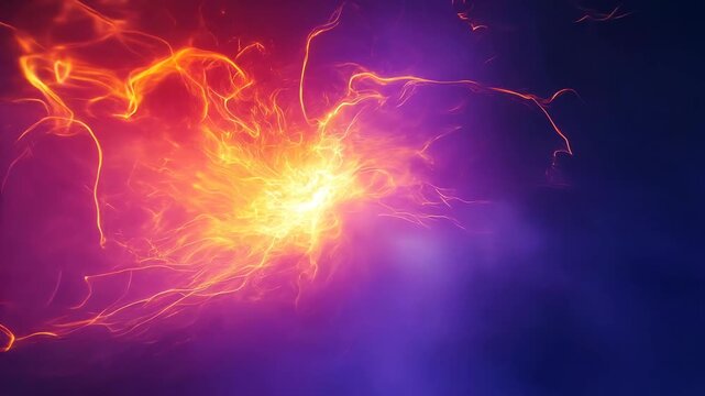 Abstract energy explosion with vivid colors and flowing patterns Generative AI