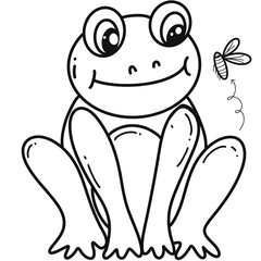 Fototapeta premium Frog line drown