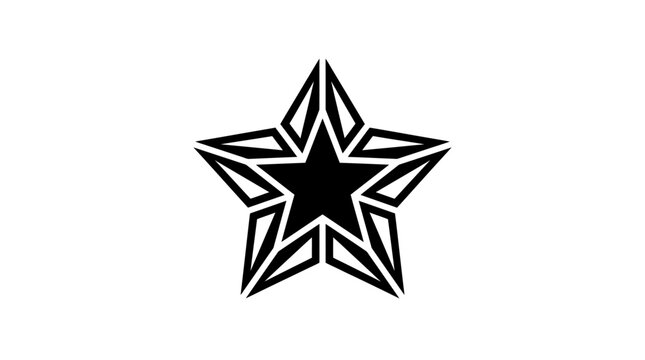 Black star shape with lines.