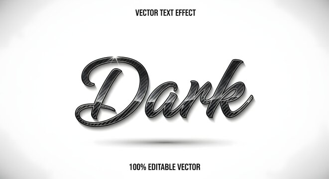 Dark text effect with carbon fiber texture and glossy finish