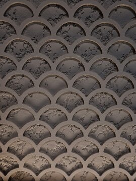 Each arch displays a distinct texture, with some uneven surfaces that add a tactile quality to the overall aesthetic. Unevenness creates an illusion of depth, making the pattern more visually engaging