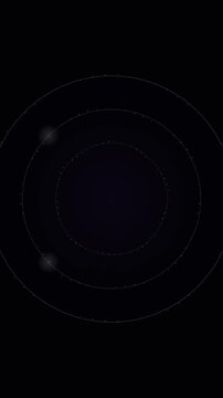 observing distant circular rings in dark space without recognizable elements