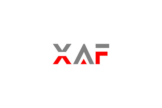 XAF Letter Logo Template: Minimalist Geometric Character Vector Icon For Finance Fintech Venture Brand