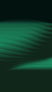 Green Waves Shaping Silky Ridges Moving Across Dark Horizon