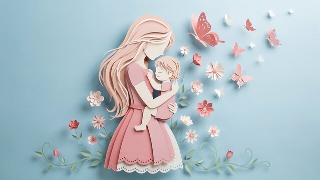 Pink princess holding magical butterfly