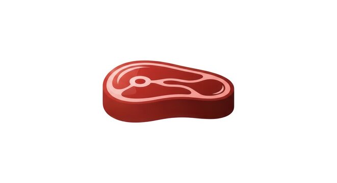 Fresh raw beef steak meat icon