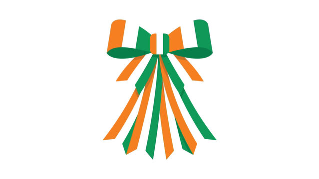 Irish Flag Colors Ribbon Bow Decoration