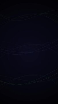 Moving lines weaving across a dark abstract background