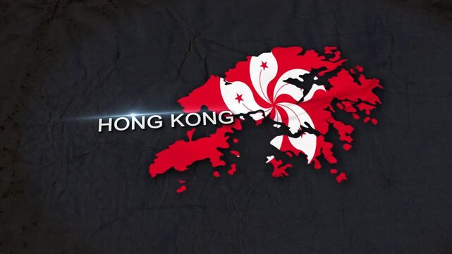Hong Kong Map Animation 4K
