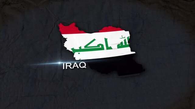 Iraq Map Animation 4K
